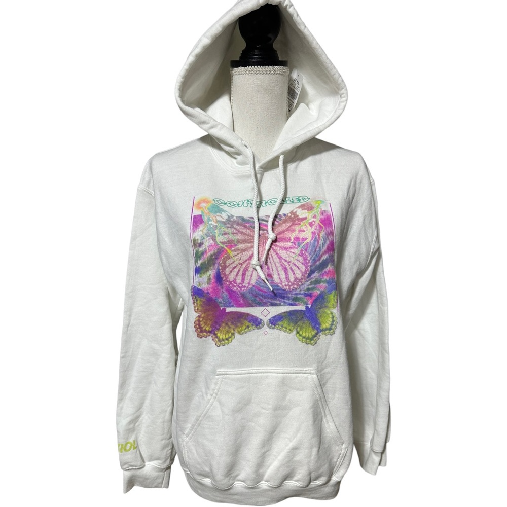 NWT Vitriol hoodie sweatshirt with psychedelic butterfly